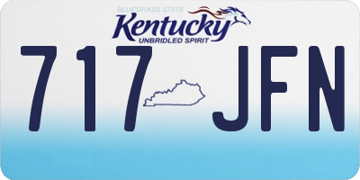 KY license plate 717JFN