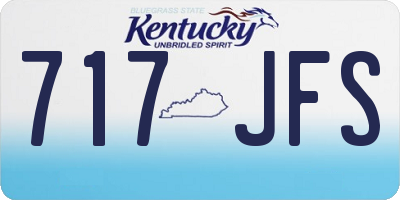 KY license plate 717JFS