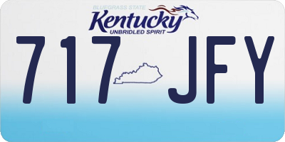 KY license plate 717JFY