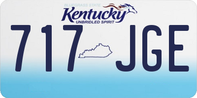 KY license plate 717JGE