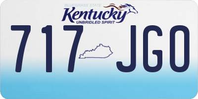 KY license plate 717JGO