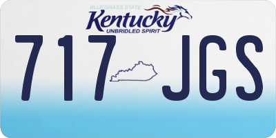 KY license plate 717JGS