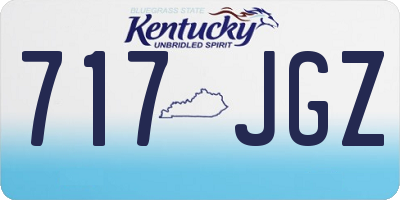 KY license plate 717JGZ