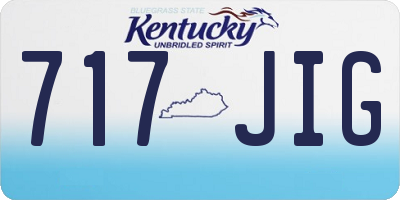 KY license plate 717JIG