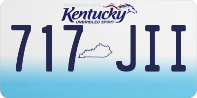 KY license plate 717JII