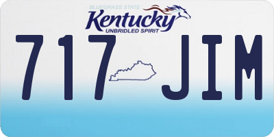 KY license plate 717JIM