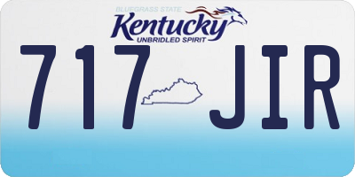 KY license plate 717JIR