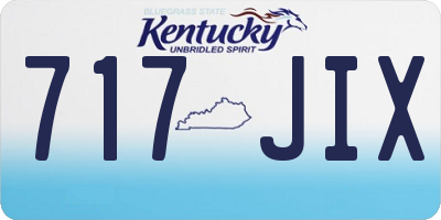 KY license plate 717JIX