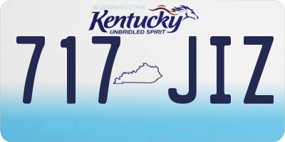 KY license plate 717JIZ