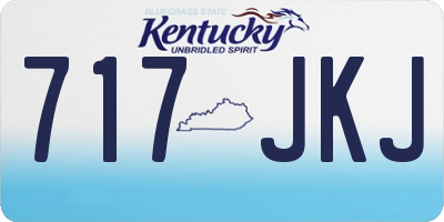 KY license plate 717JKJ