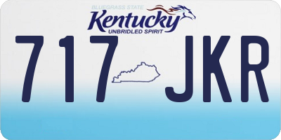 KY license plate 717JKR