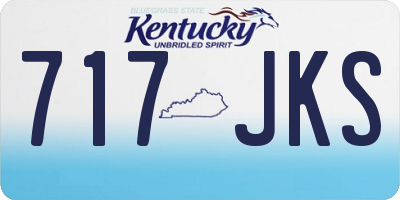 KY license plate 717JKS