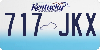 KY license plate 717JKX