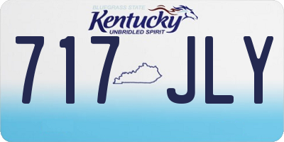 KY license plate 717JLY