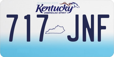 KY license plate 717JNF
