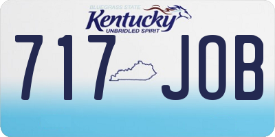 KY license plate 717JOB