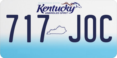 KY license plate 717JOC
