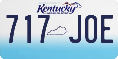 KY license plate 717JOE