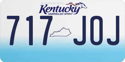 KY license plate 717JOJ