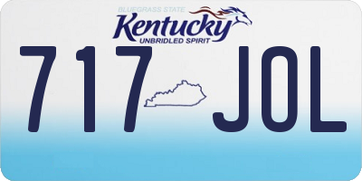 KY license plate 717JOL