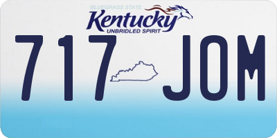 KY license plate 717JOM