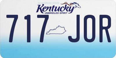 KY license plate 717JOR