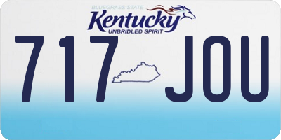 KY license plate 717JOU