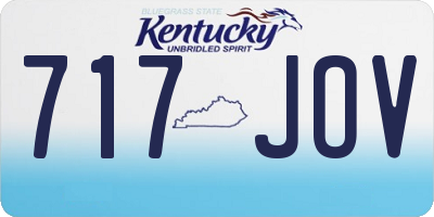 KY license plate 717JOV