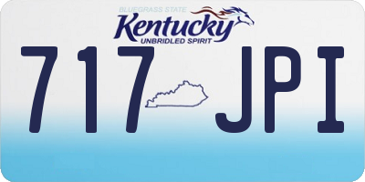 KY license plate 717JPI