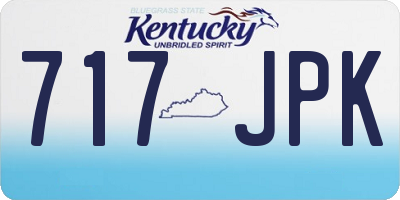KY license plate 717JPK