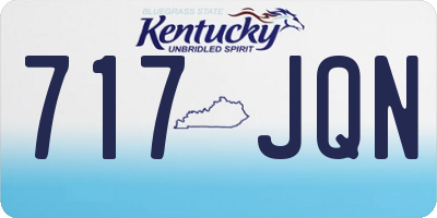 KY license plate 717JQN