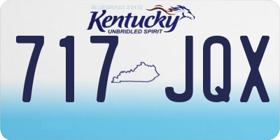 KY license plate 717JQX