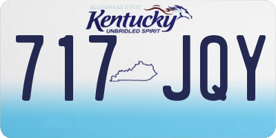KY license plate 717JQY