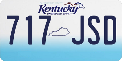 KY license plate 717JSD