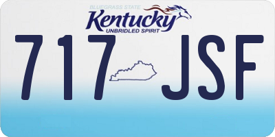 KY license plate 717JSF