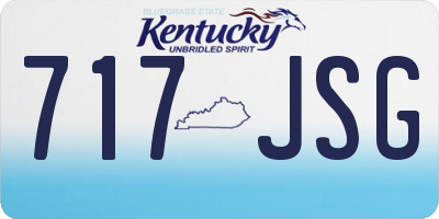 KY license plate 717JSG