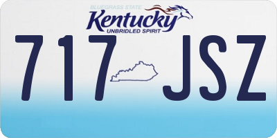 KY license plate 717JSZ