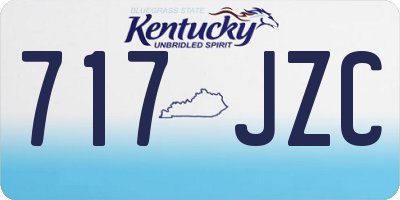 KY license plate 717JZC