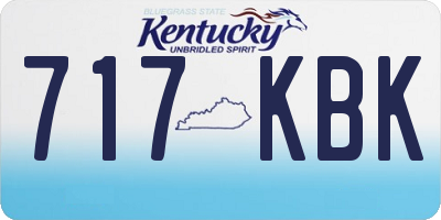 KY license plate 717KBK