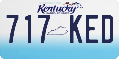 KY license plate 717KED