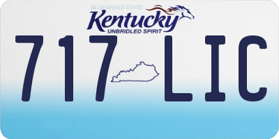 KY license plate 717LIC