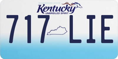 KY license plate 717LIE