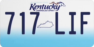 KY license plate 717LIF