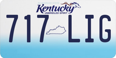 KY license plate 717LIG