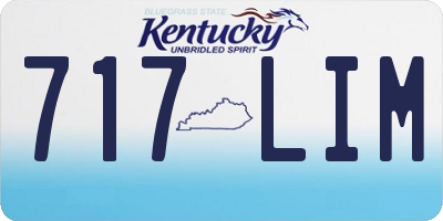 KY license plate 717LIM