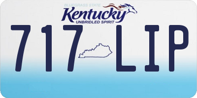 KY license plate 717LIP