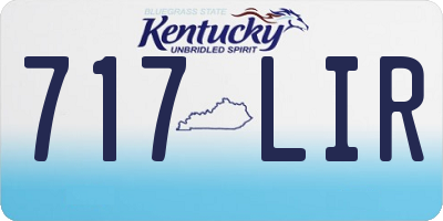 KY license plate 717LIR