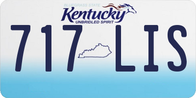 KY license plate 717LIS