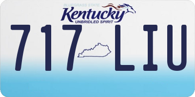 KY license plate 717LIU