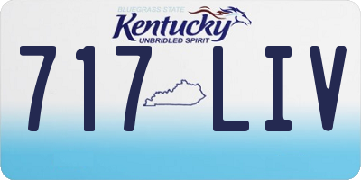 KY license plate 717LIV